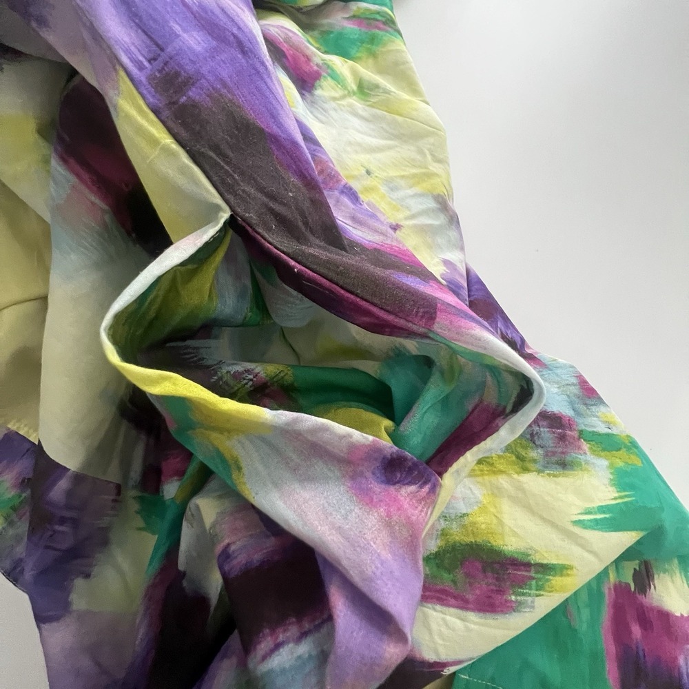 NWT 100% Cotton Lane Bryant Maxi Dress Watercolor Boho Trippy Artsy 10/12Petite - Picture 12 of 13
